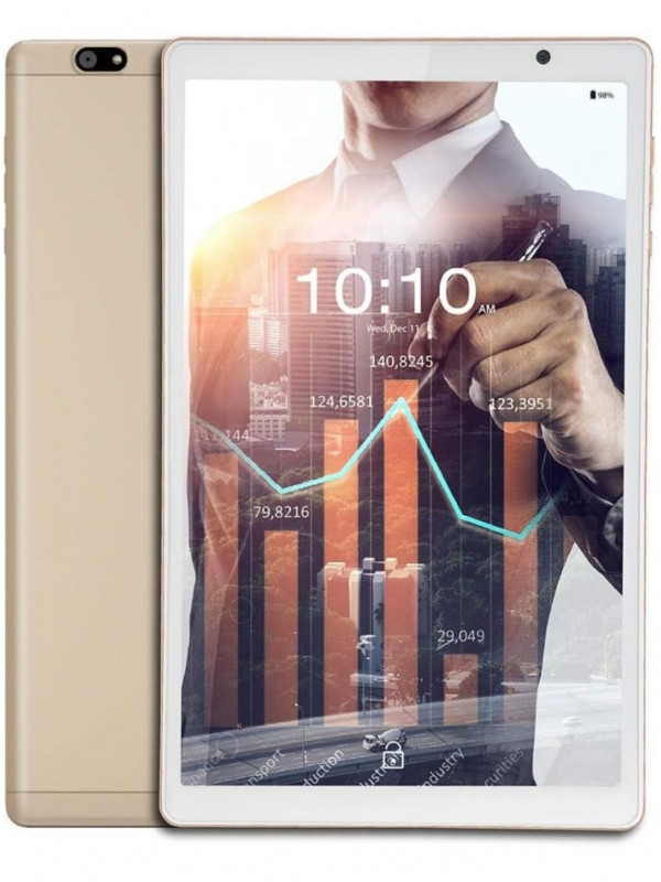 iBall iTAB BizniZ Tablet (10.1 inch, 32GB, Wi-Fi + 4G LTE + Voice Calling | Expandable Memory Up to 256GB), Champagne Gold